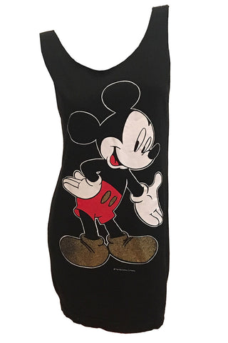 Vintage MICKEY MOUSE Gliiter Shoes Reshaped T-Shirt Dress
