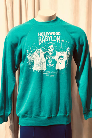 Vintage Green Sweatshirt Screened by Babylon L/XL
