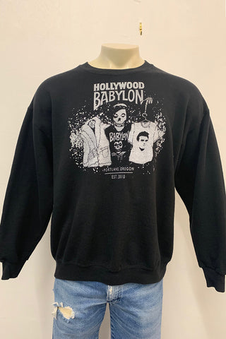 Vintage Black Sweatshirt Screened by Babylon L/XL